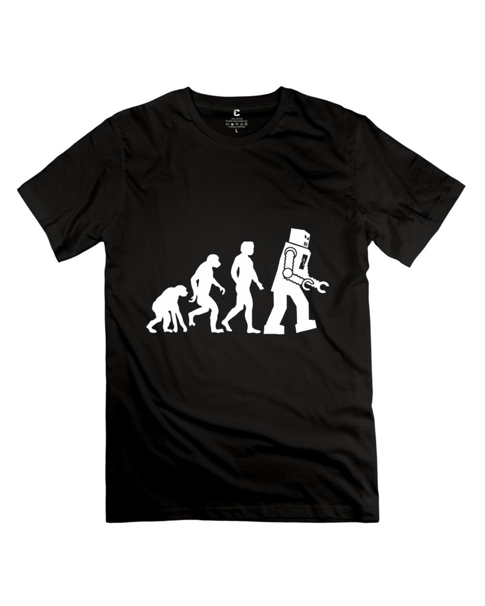 Men's Personalize Sheldon Cooper Human Evolution Futurama Robot Evolution Geek T-shirt