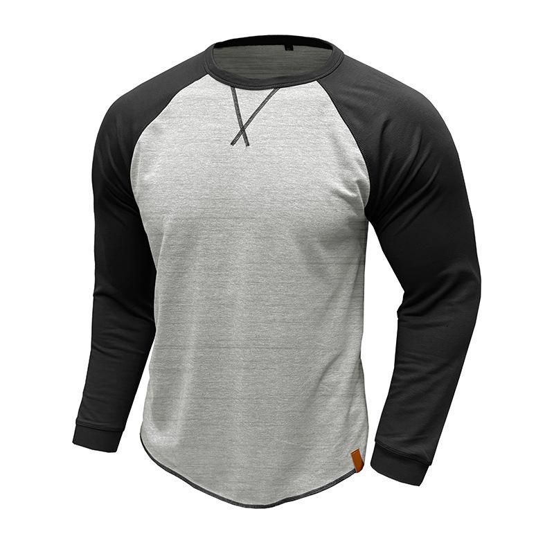 Men's Colorblock Raglan Crew Neck Long Sleeve T-Shirt