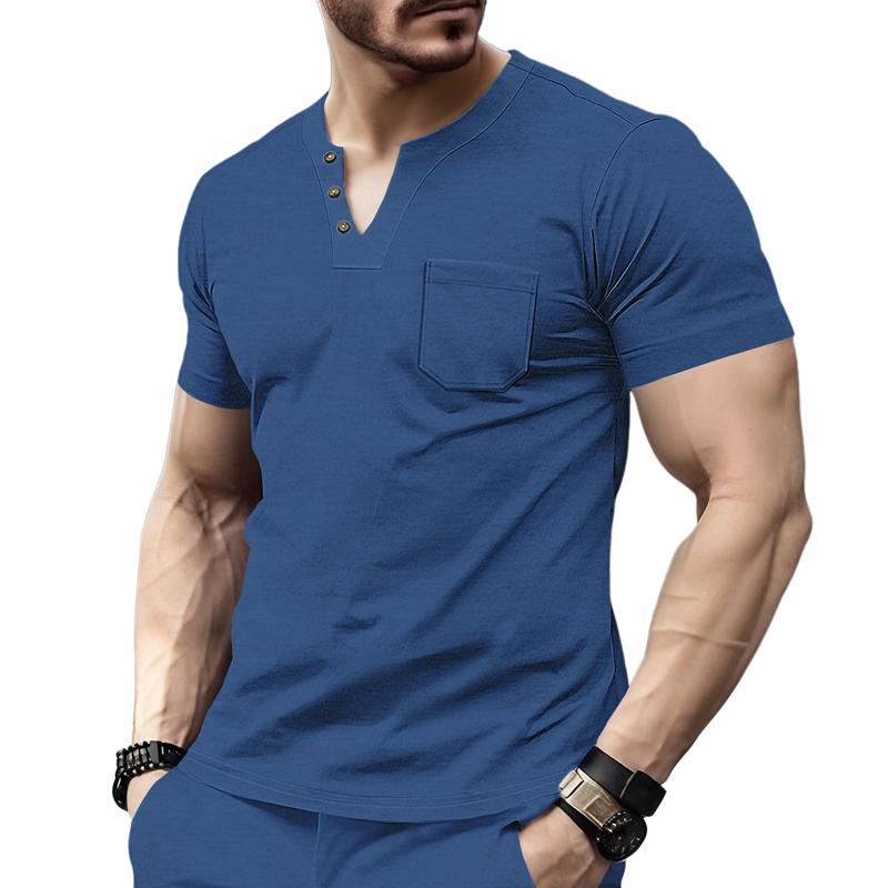 Men’s Casual V-Neck Short-Sleeve T-Shirt – Soft, Comfortable, and Perfect for Everyday Casual Wear