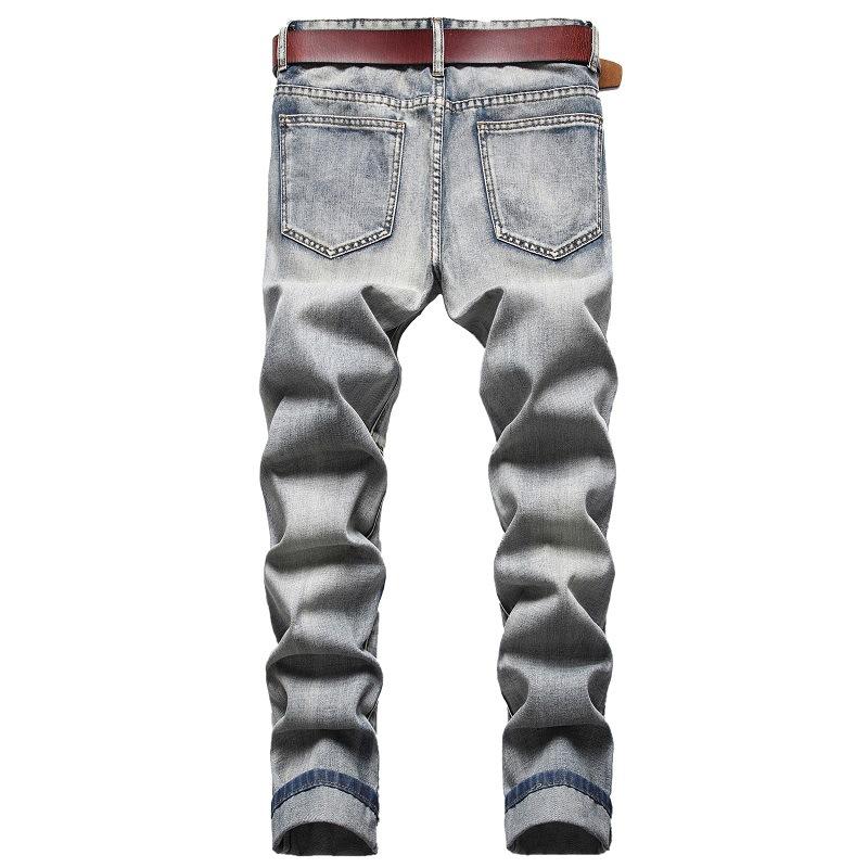 Men's Fashion Distressed Hole Slim Jeans