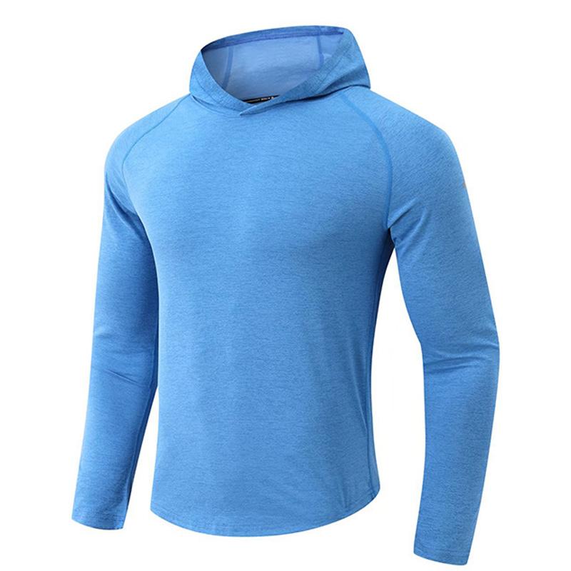 Men's Sports Hooded Long-sleeved T-shirt