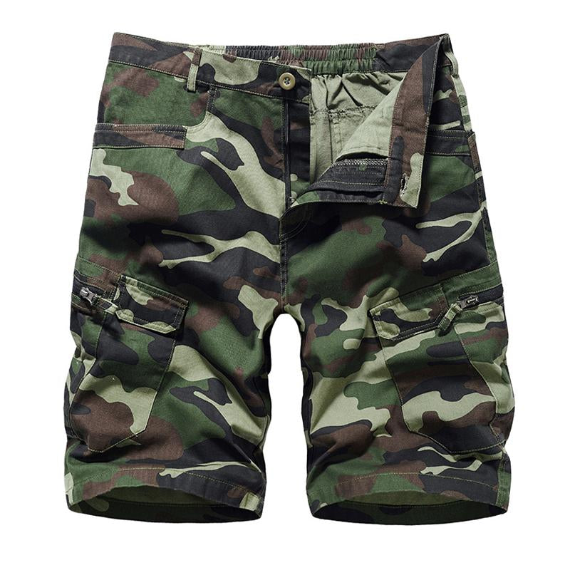 Men's Casual Camo Multi-Pocket Cargo Shorts