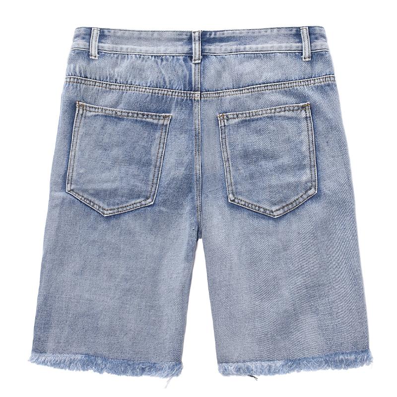 Men's Vintage Fashion Ripped Denim Shorts