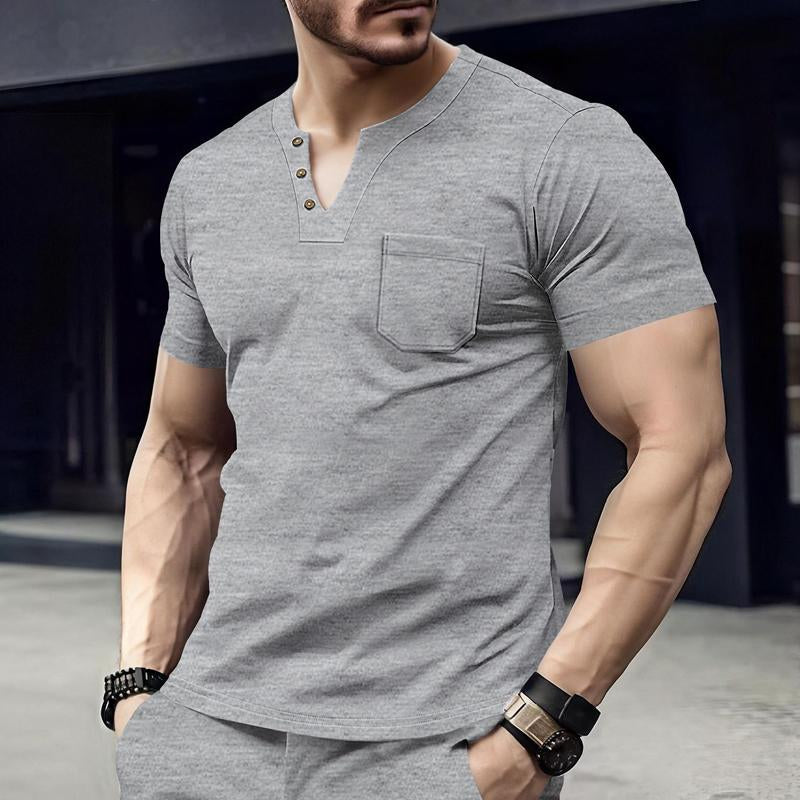 Men’s Casual V-Neck Short-Sleeve T-Shirt – Soft, Comfortable, and Perfect for Everyday Casual Wear