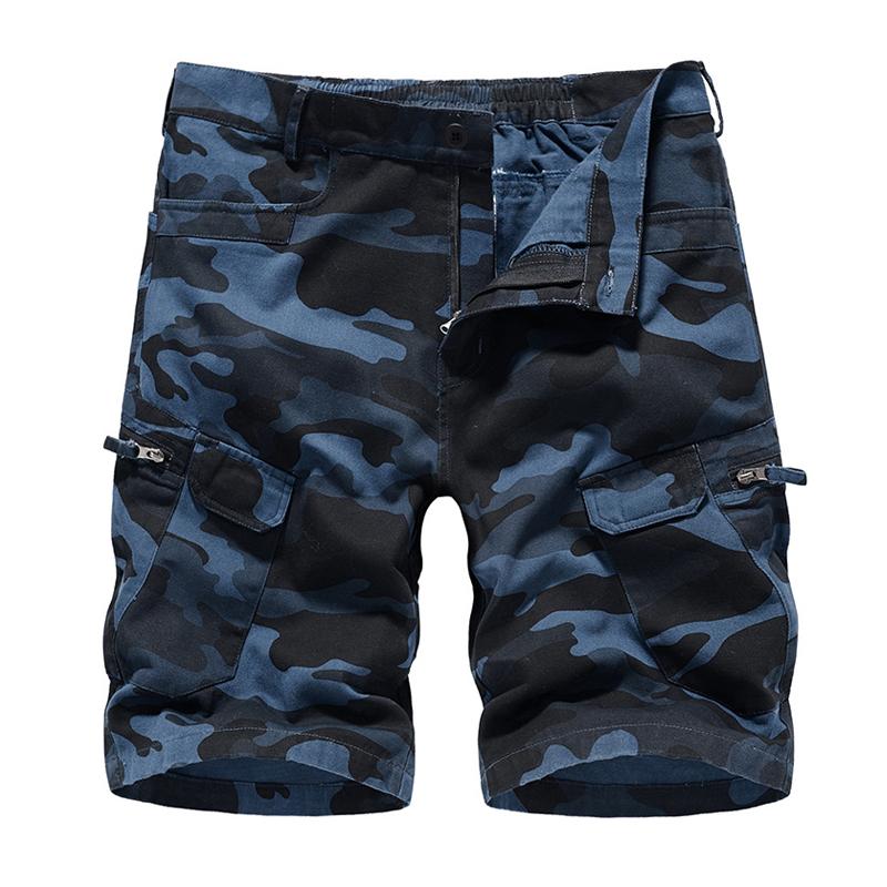 Men's Casual Camo Multi-Pocket Cargo Shorts