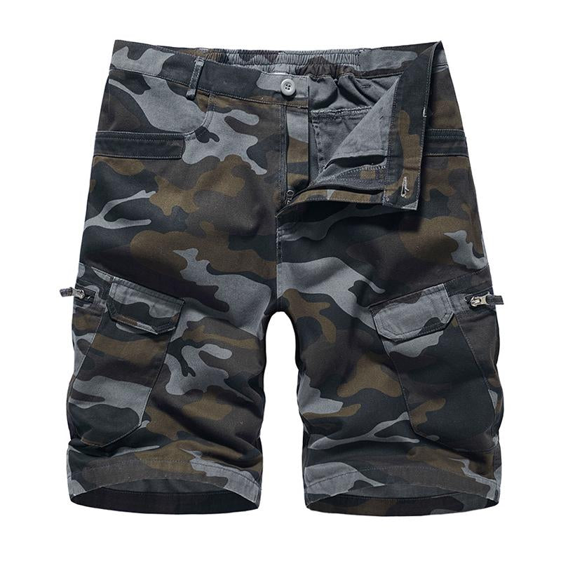 Men's Casual Camo Multi-Pocket Cargo Shorts