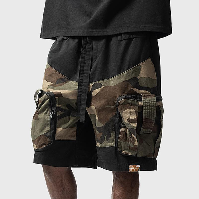 Men's Multi-Pocket Camo Cargo Shorts