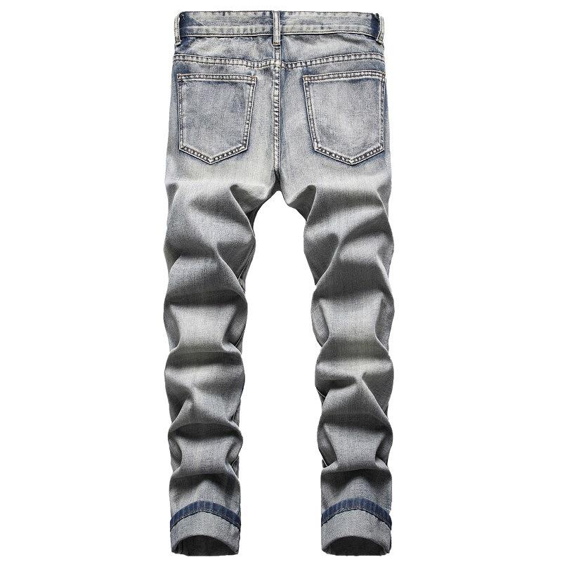 Men's Fashion Distressed Hole Slim Jeans