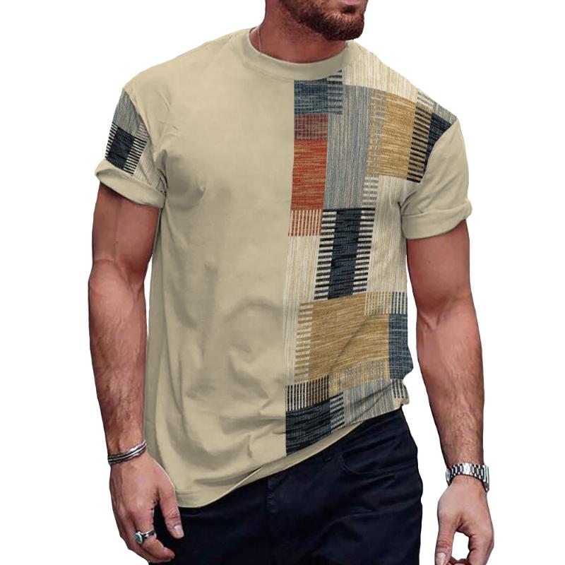 Men's Retro Ethnic Style Short-sleeved T-shirt