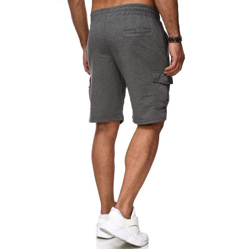 Men's Casual Solid Color Multi-Pocket Cargo Shorts