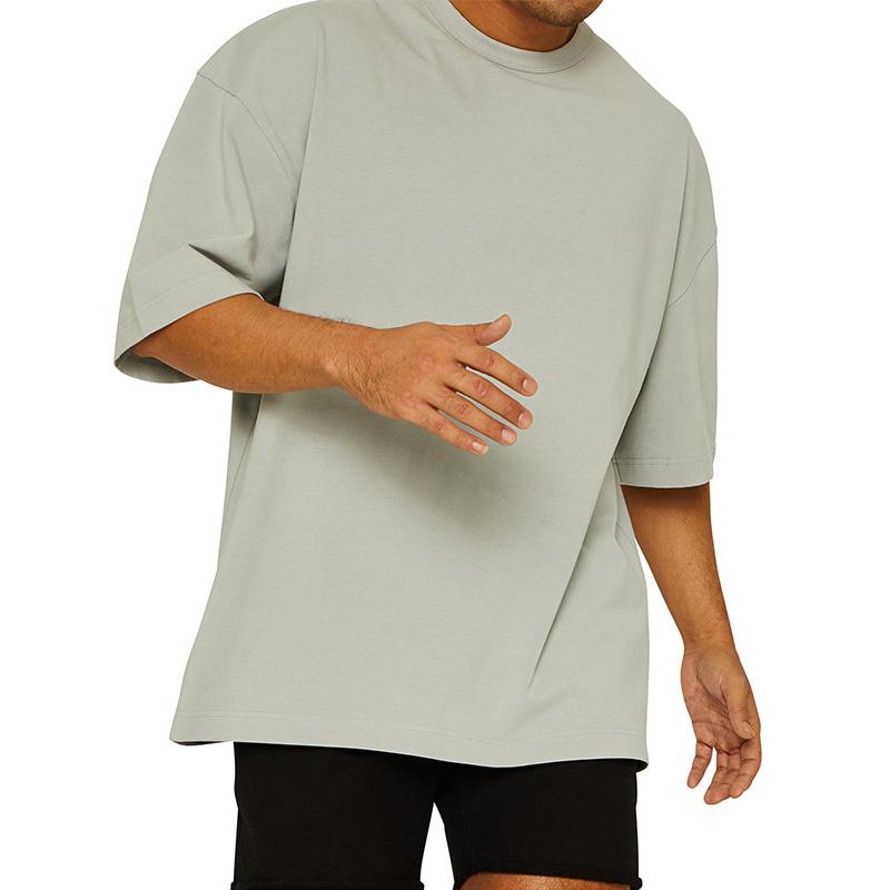 Men's Solid Color Loose Sports Fitness T-shirt