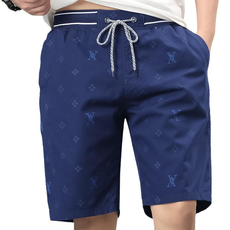 Men's Cotton Loose Straight Beach Shorts